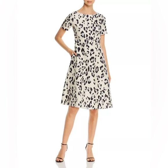 Lafayette 148 New York Dresses & Skirts - *Lafayette 148* New York 💯 SILK Amanda Print Flare Midi Dress Cheetah Womens 16